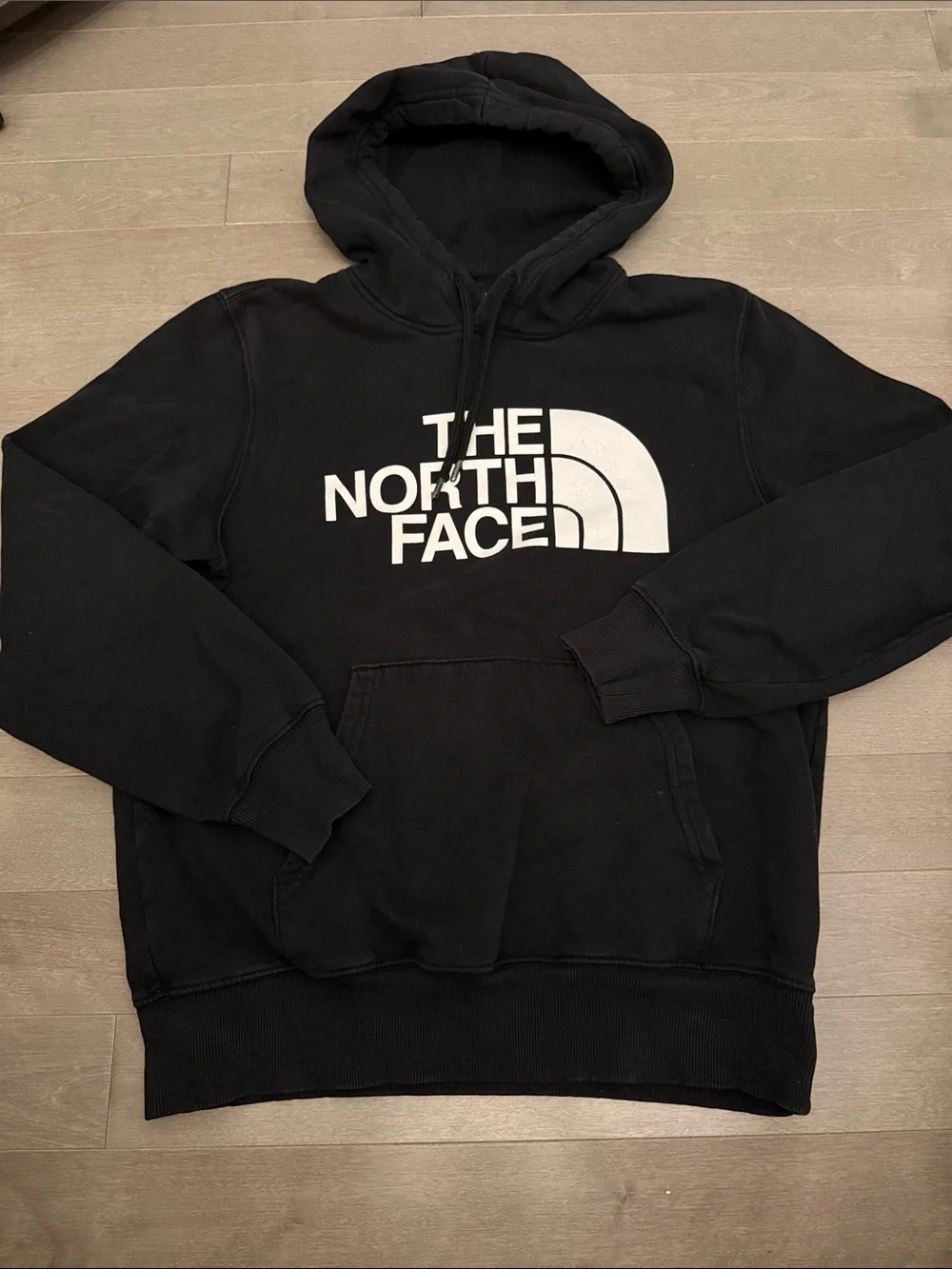 The North Face Black Hoodie with White Logo
